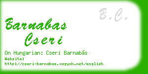 barnabas cseri business card